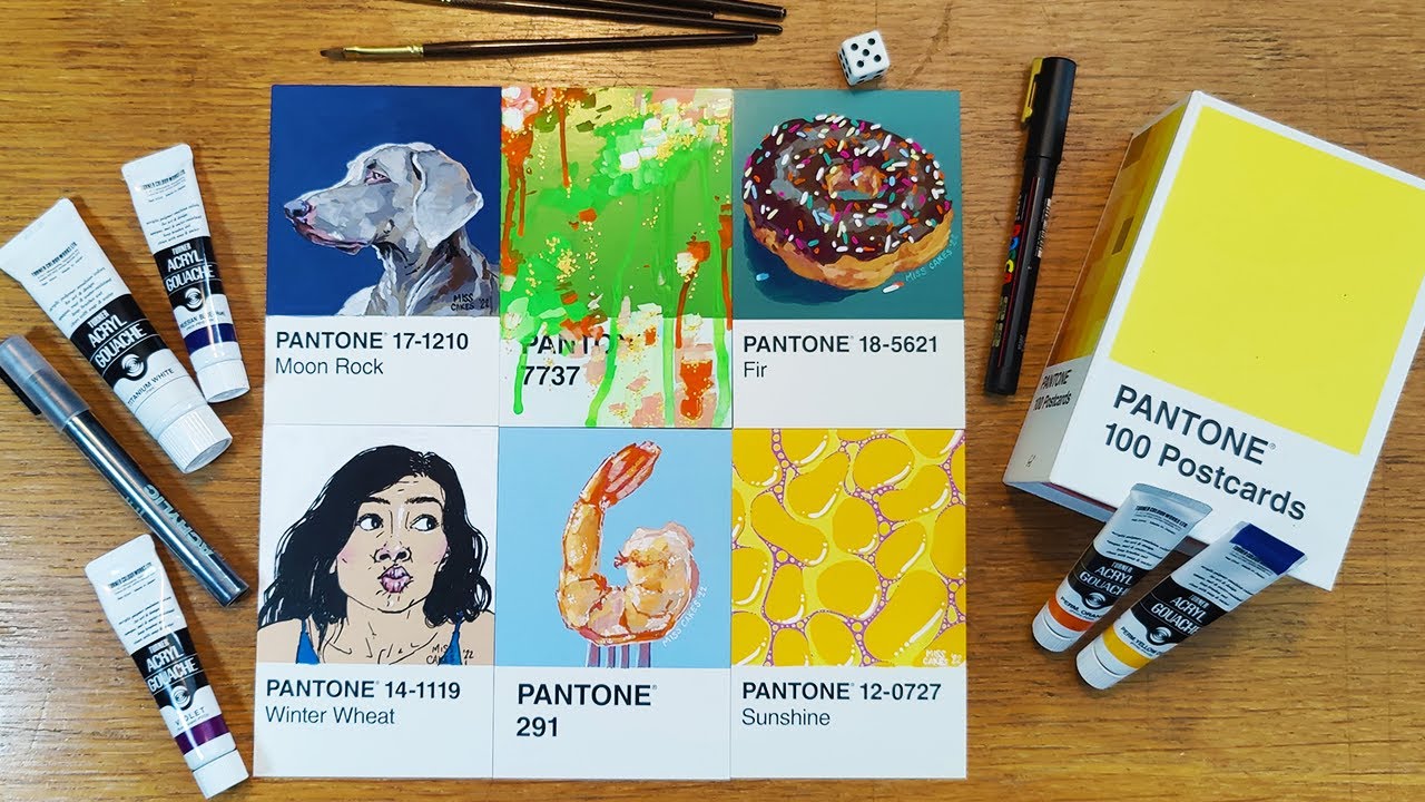 Pantone Postcard Painting Challenge 26-31