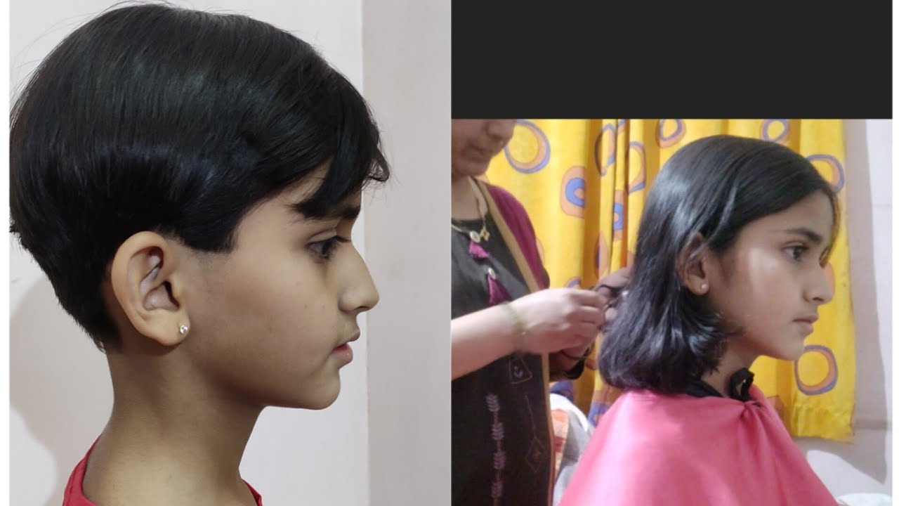 Bob hair cut, long to short Bob hair cutting beautiful hairstyle for girl..