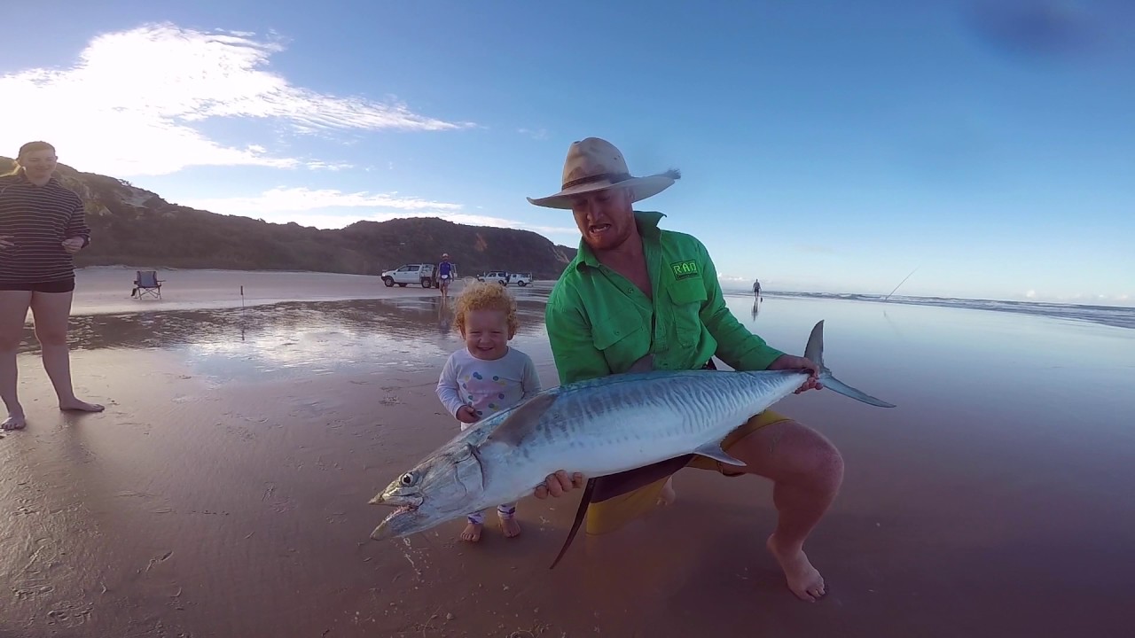 Drone Fishing & Slide Baiting @ Fraser Island (shark, spanish mackeral)