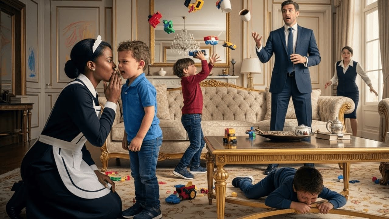 No nanny lasted with the millionaire's Autistic Triplets until a black maid did the unthinkable.