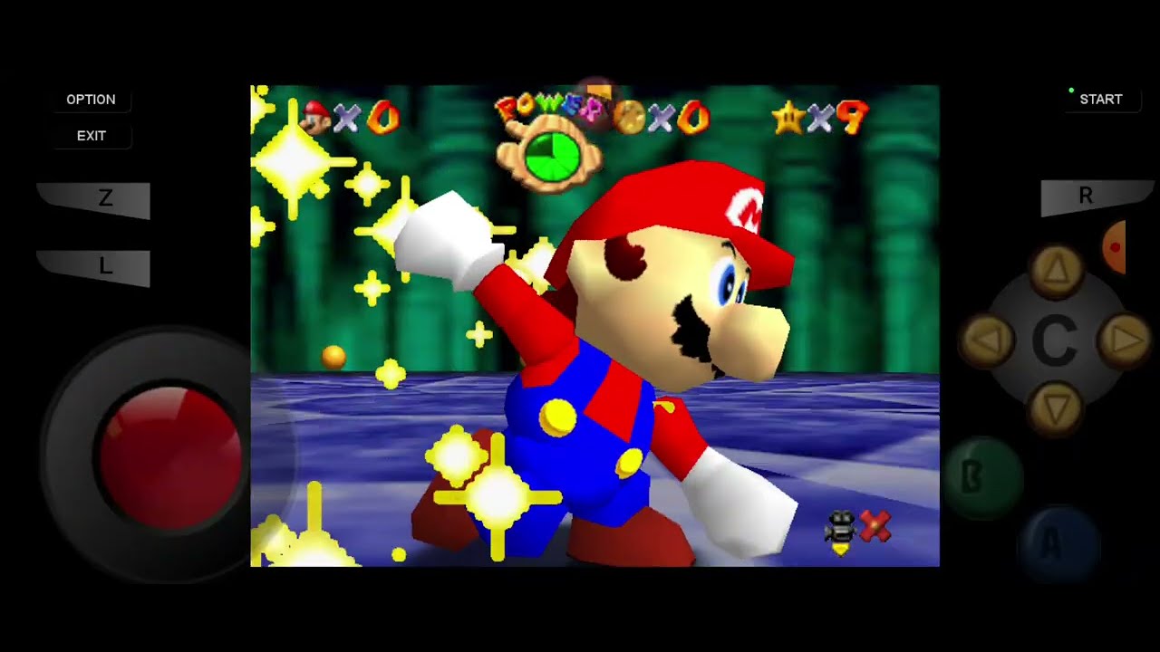 Jugando Mario 64 Jugando la área de bowser en mi Samsung [parte 3]