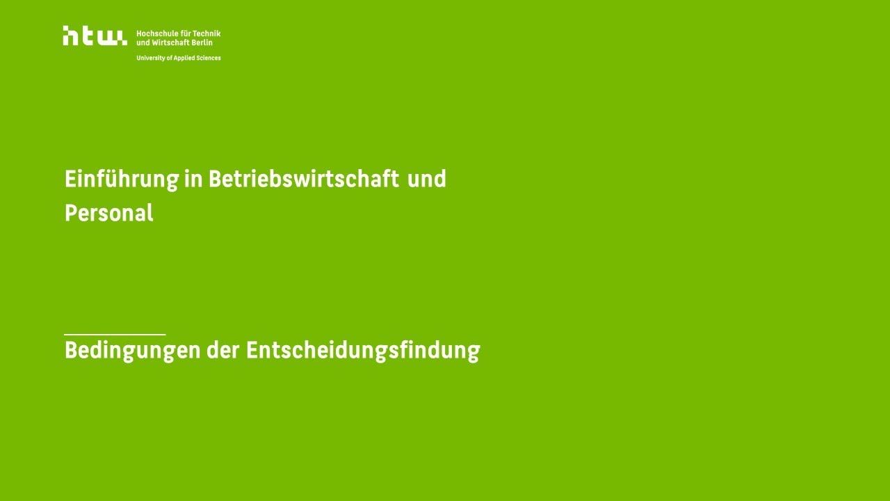 Bedingungen im Unternehmen f&uuml;r 