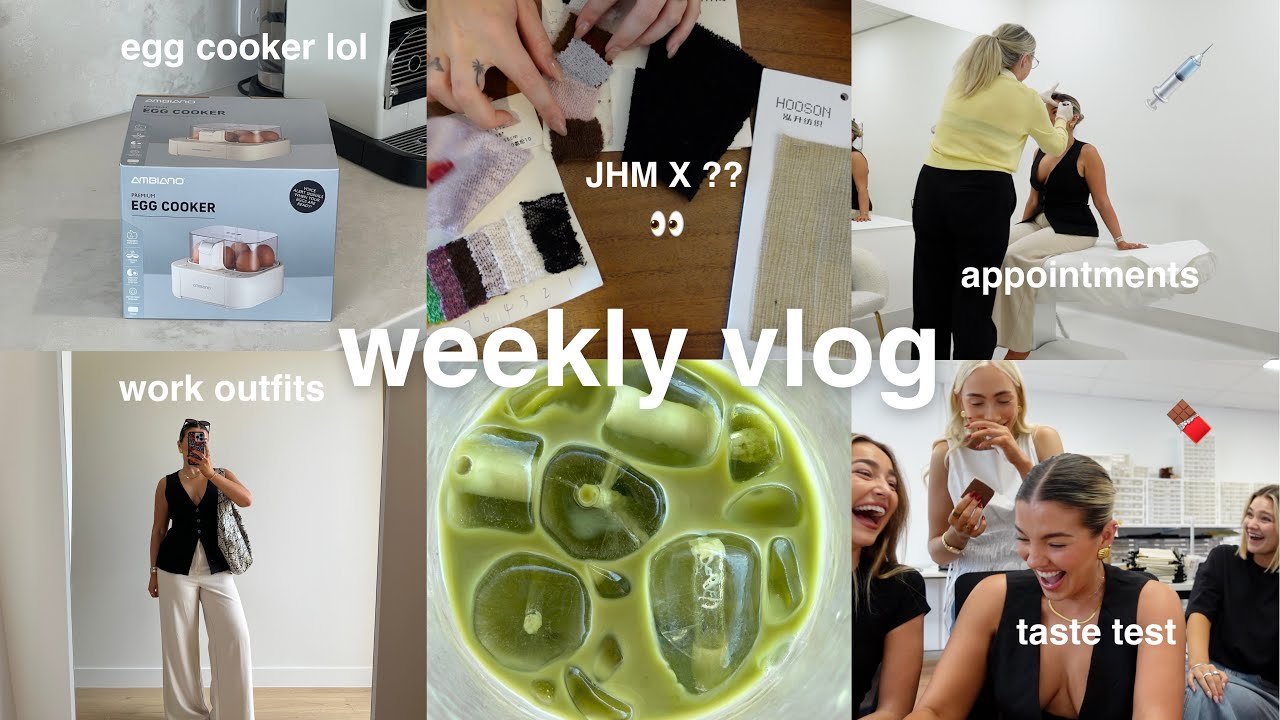 weekly vlog 💌 injectables, work, JHM collab & I bought an egg cooker lol