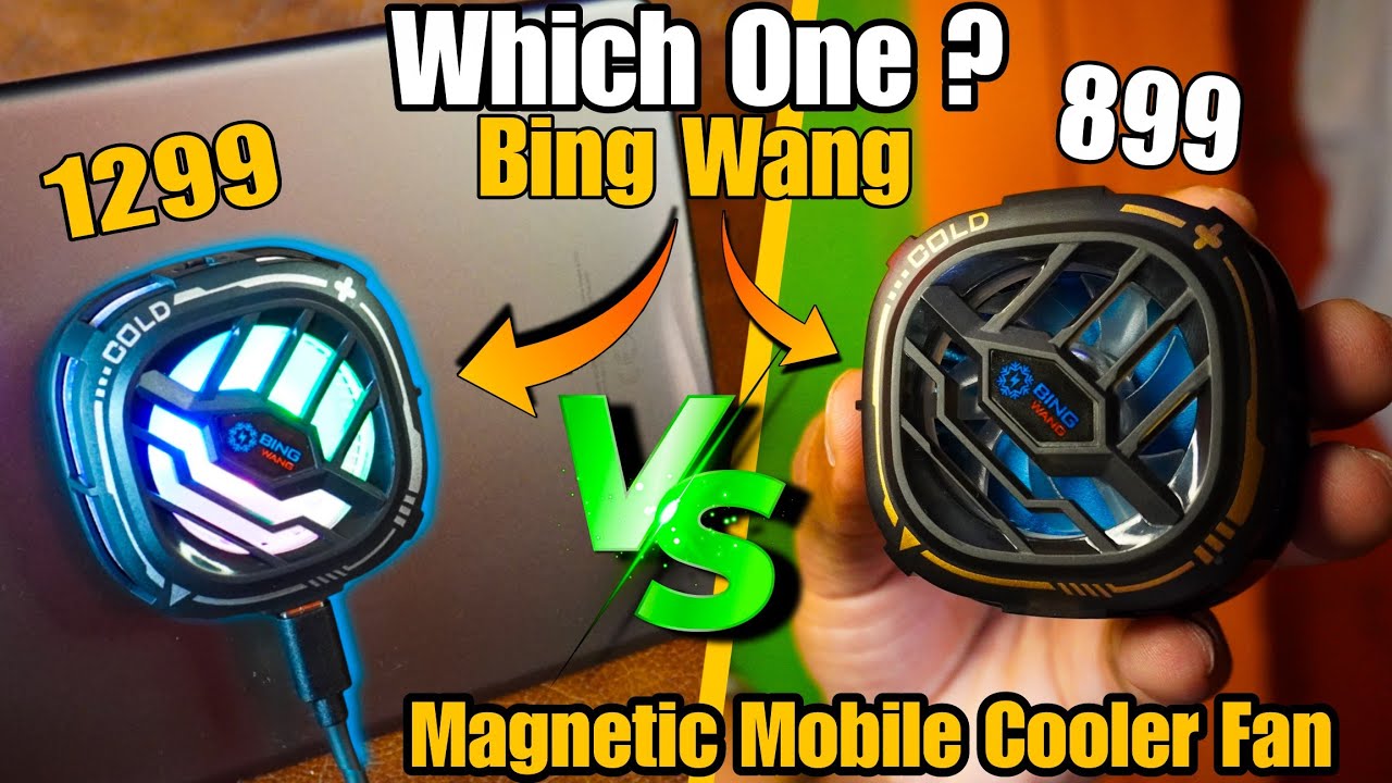 Bing Wang Magnetic Mobile Cooler Fan || Bing Wang White vs Bing Wang Gold Colors 1299 vs 899