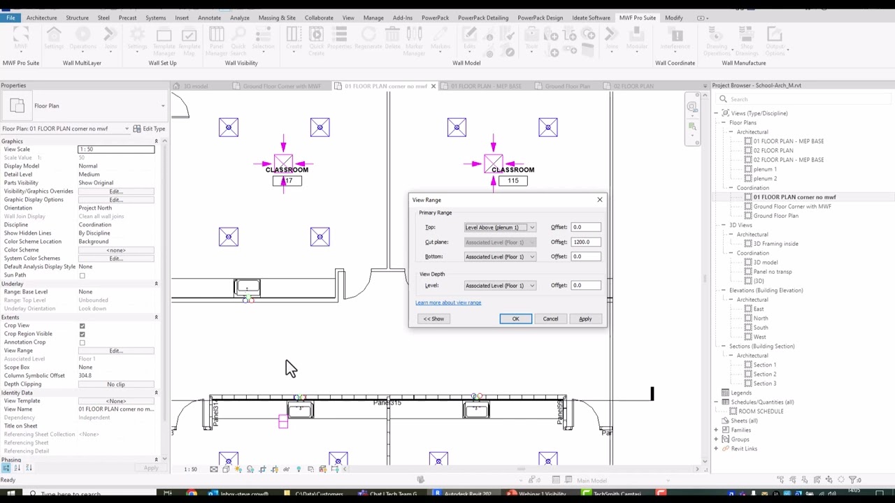 Основные параметры видимости в Revit и Strucsoft