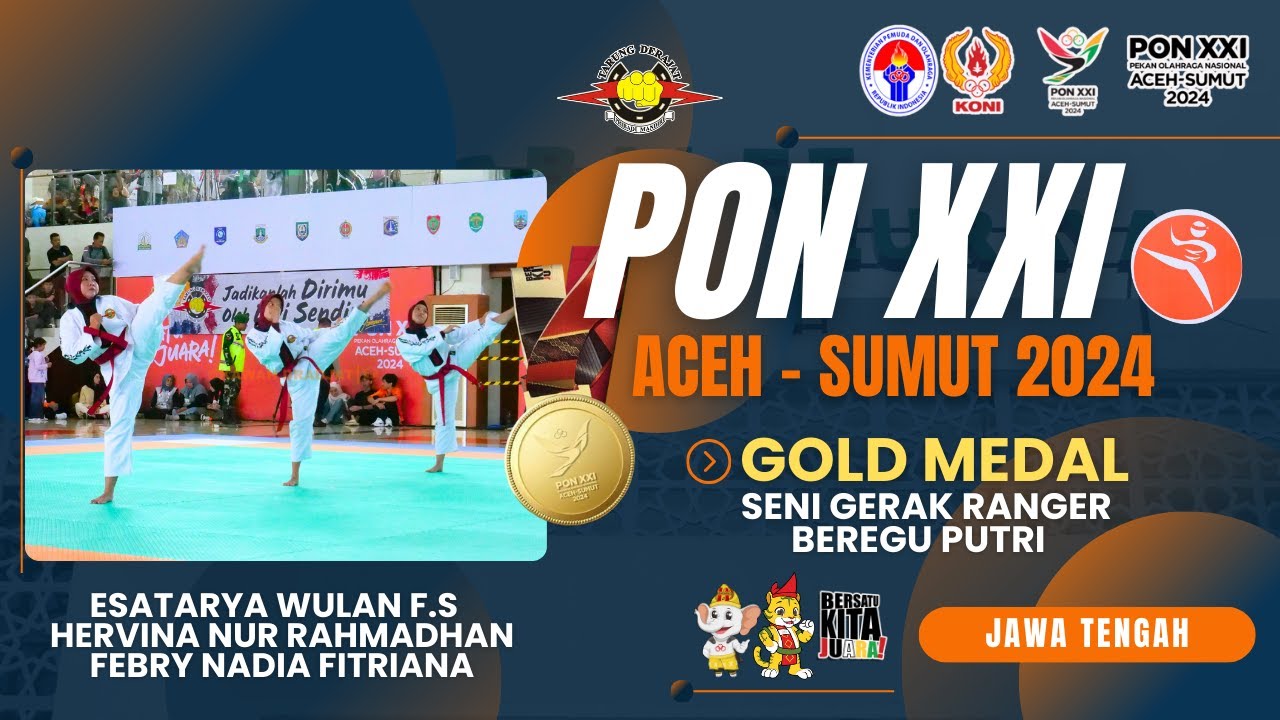 Juara 1 Seni Gerak Ranger Beregu Putri - Jawa Tengah