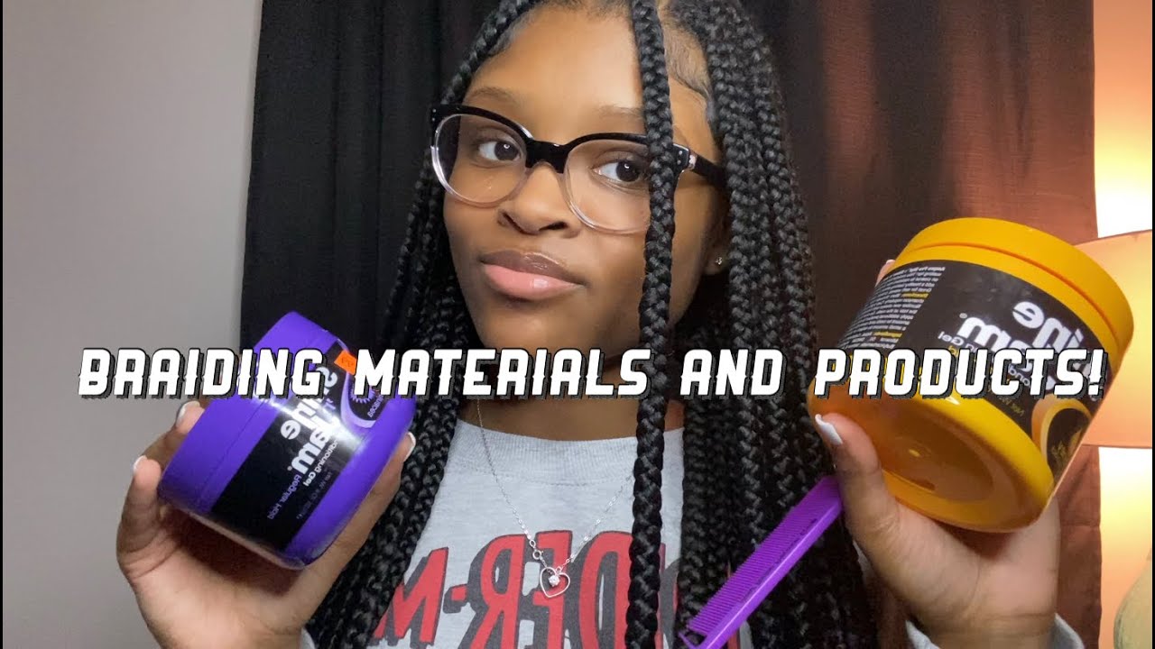 materials and products I use when braiding hair + shine and jam alternative | adriana symone