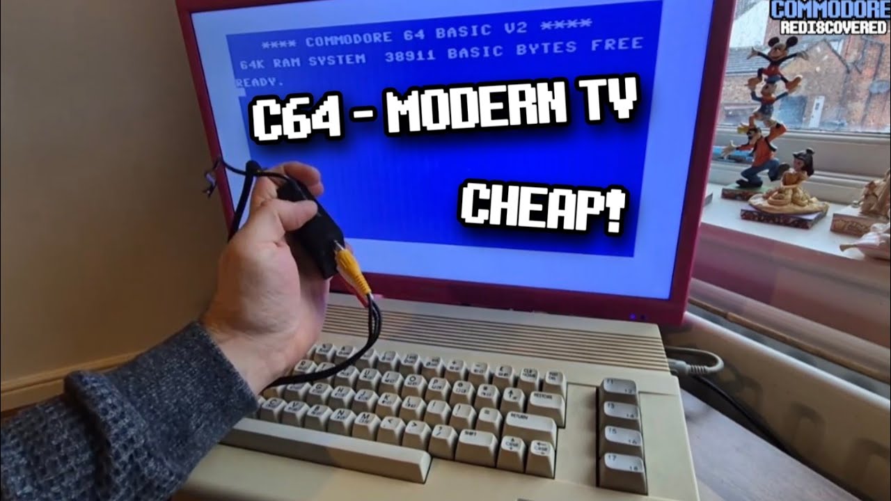 Connect Cheap! Commodore 64 - Modern Day TV #c64 #commodore64 #retrocomputer