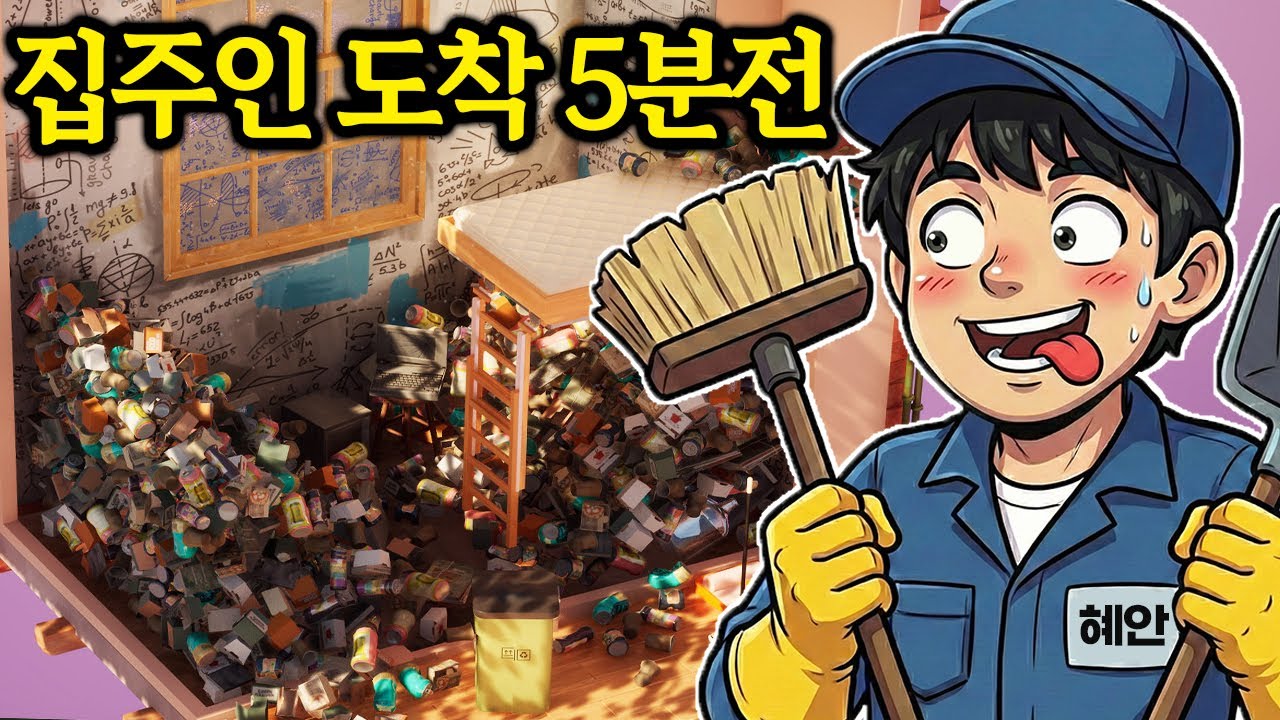 세상에서 가장 드러운 방을 청소하는 게임, 왜캐 재밌냐ㅋㅋㅋㅋㅋㅋ