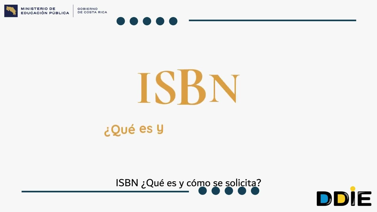 Número Internacional Normalizado del Libro (ISBN) - DDIE