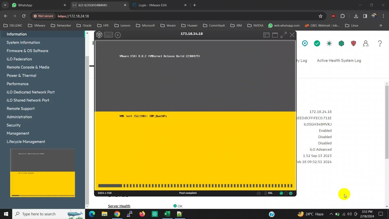 VMware vSphere 8 Installation on HPE DL380 Gen11
