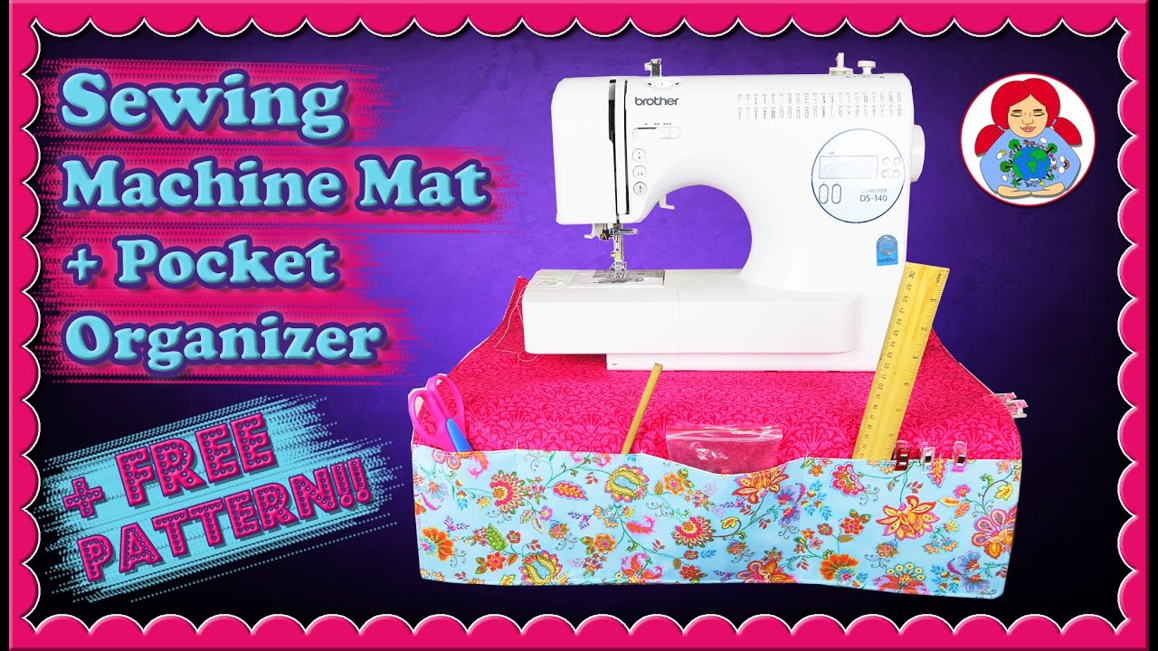 DIY | Sewing Machine Mat/ Pad Organizer with Pockets + FREE pattern!! &bull; Sami Doll Tutorials