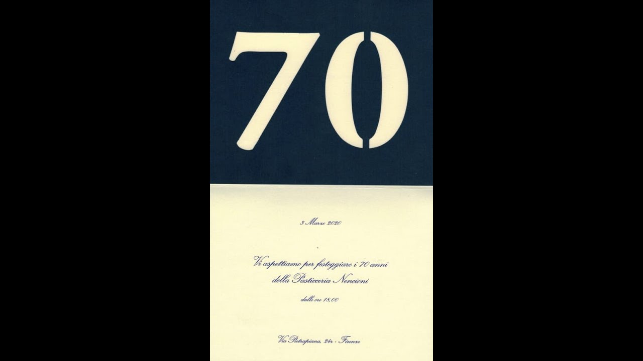 70 anni pasticceria nencioni