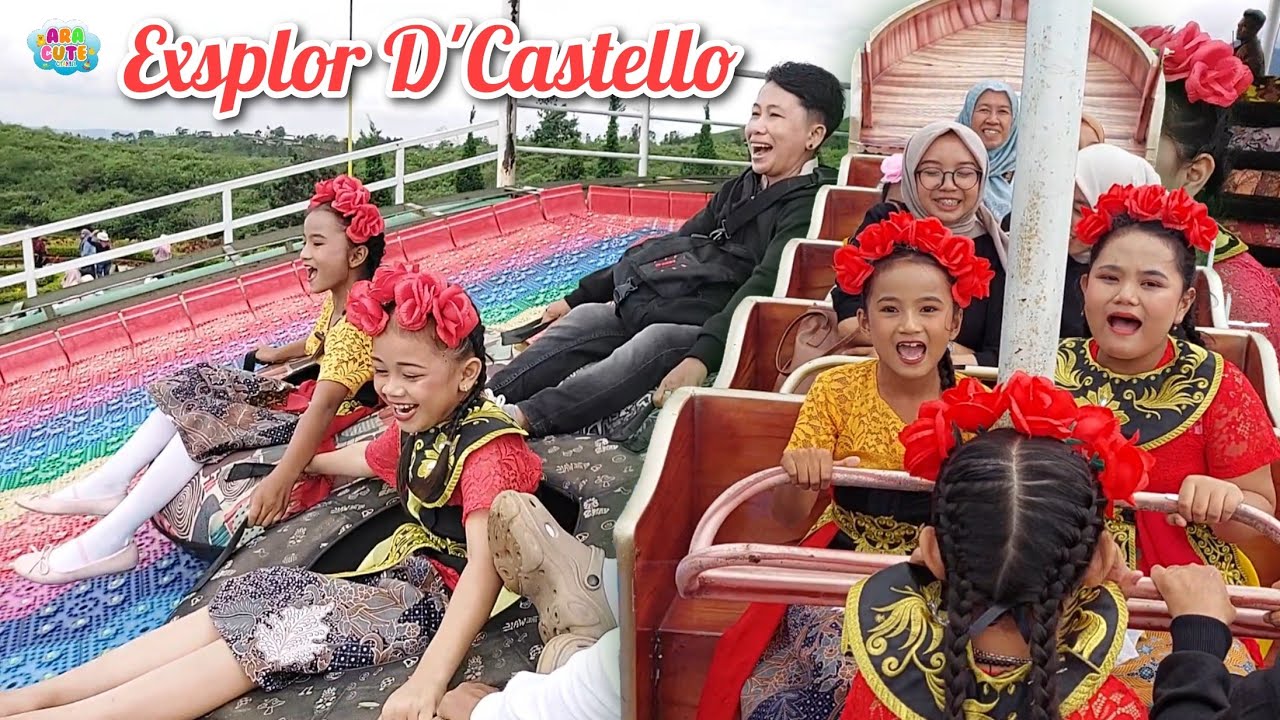 Ara Seharian Naik Rainbow Slide, Kora Kora, Flying fox dan Istana Balon