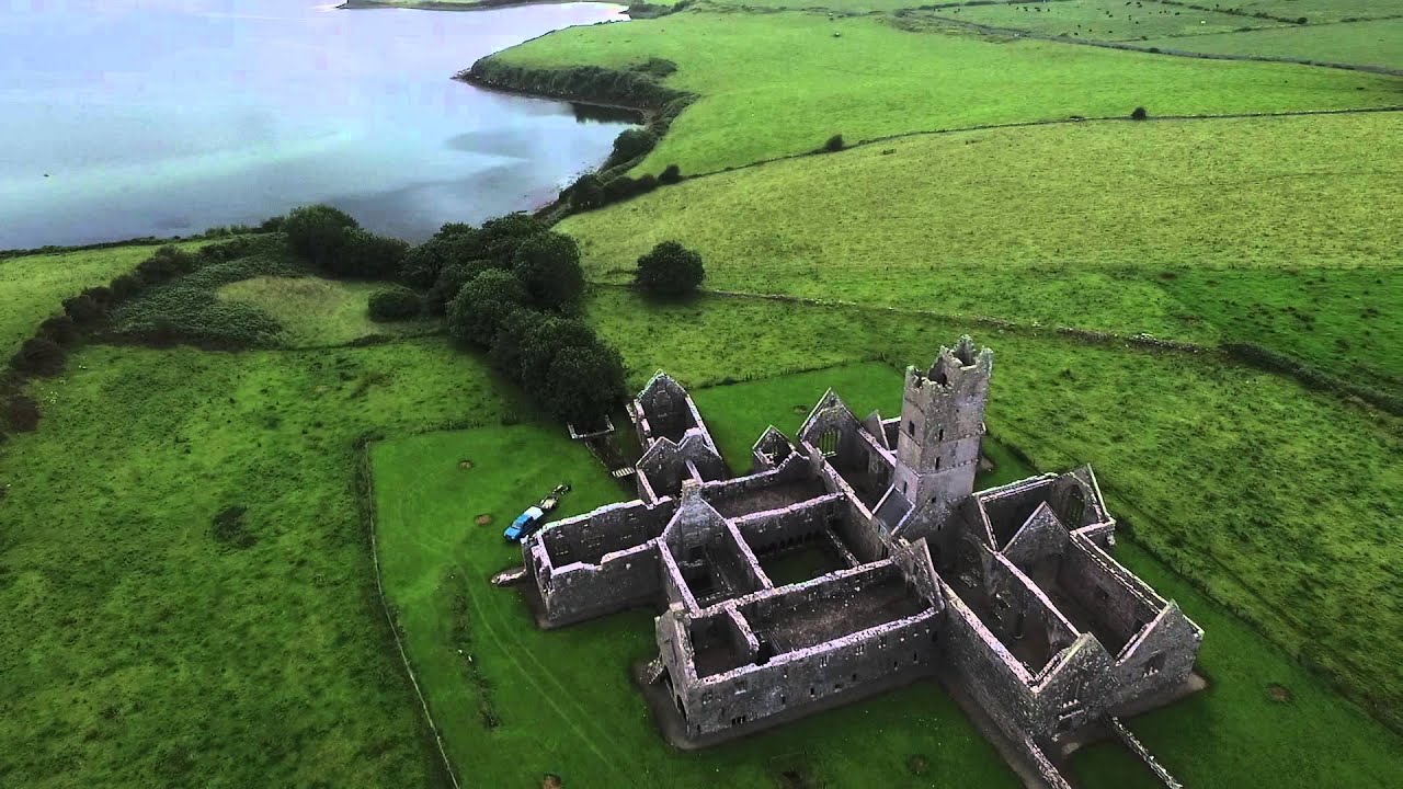 DJI Phnatom 3 video of Moyne Abbey, Ireland