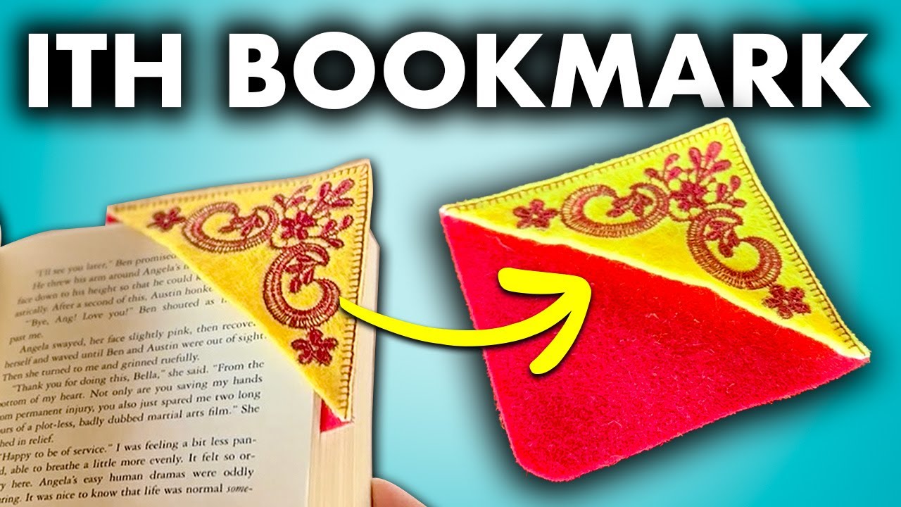 How to Make an Elegant Bookmark with an Embroidery Machine | In-the-hoop Tutorial