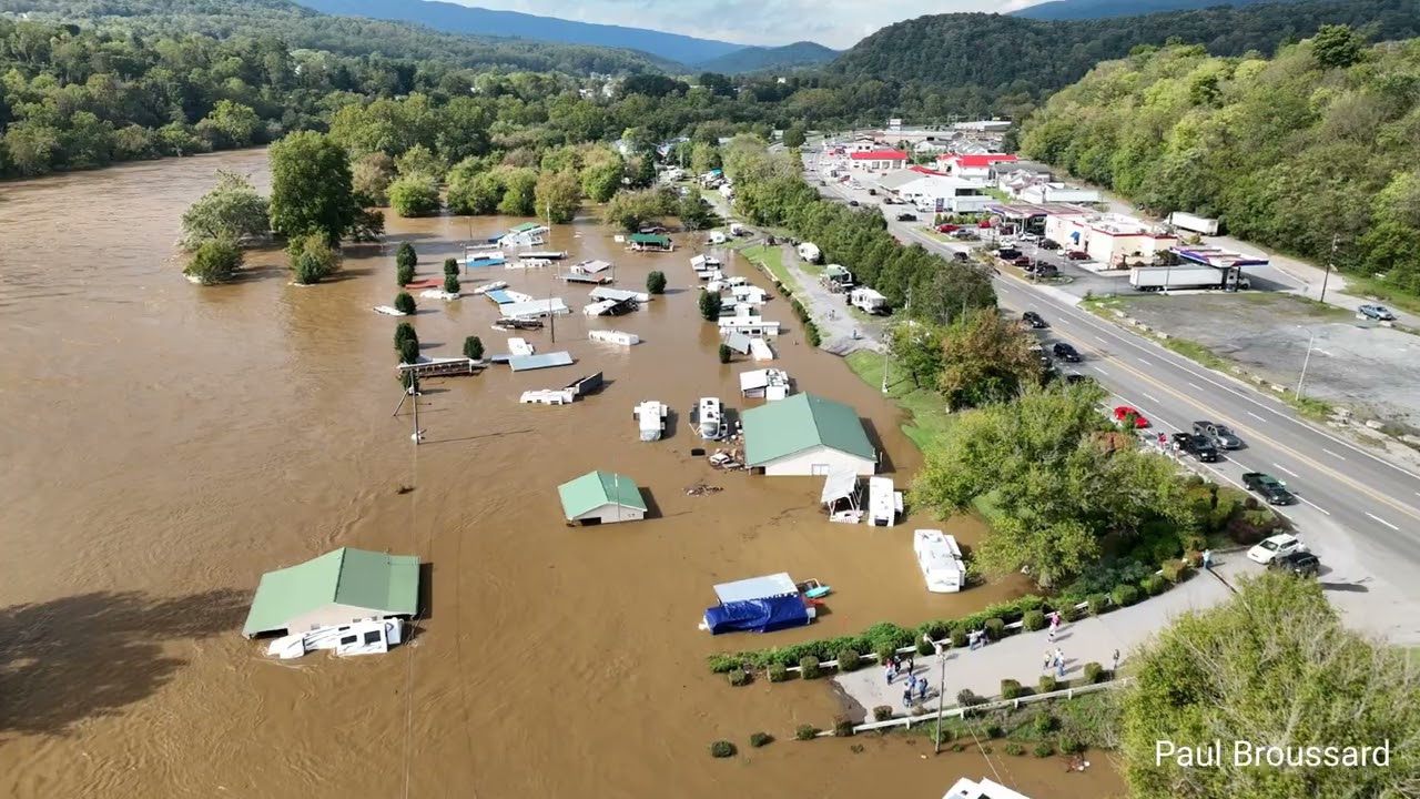 Hurricane Helene flooding in Giles County, VA