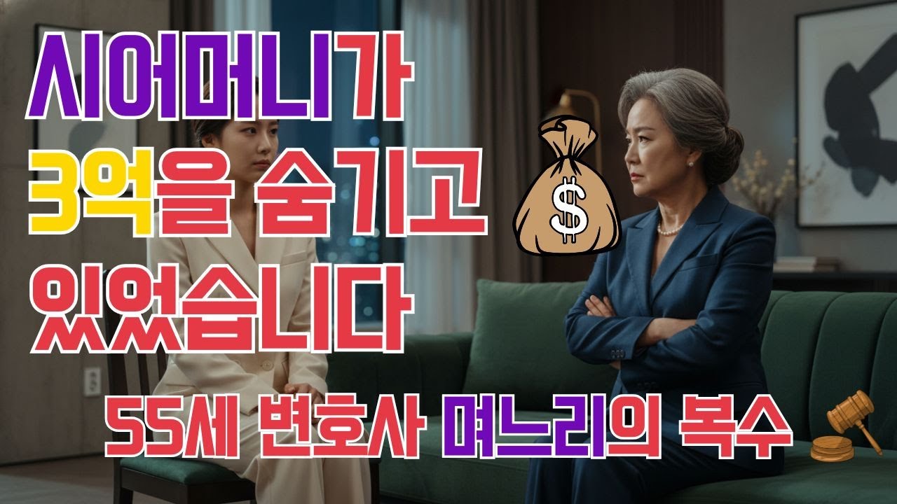 시어머니가 3억을 숨기고 있었습니다