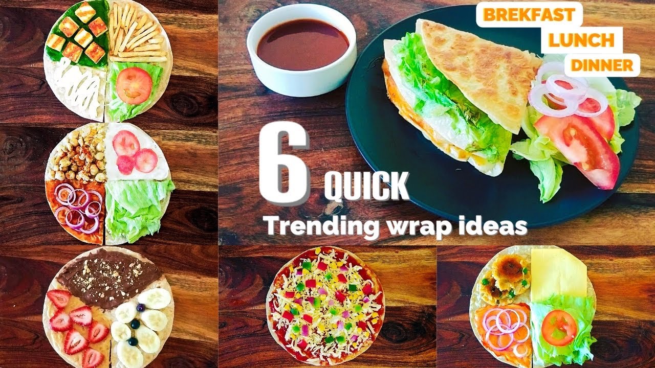 6 TRENDING WRAP HACK IDEAS| TIKTOK TRENDING TORTILLA WRAP HACK | tiktok viral tortilla hack |