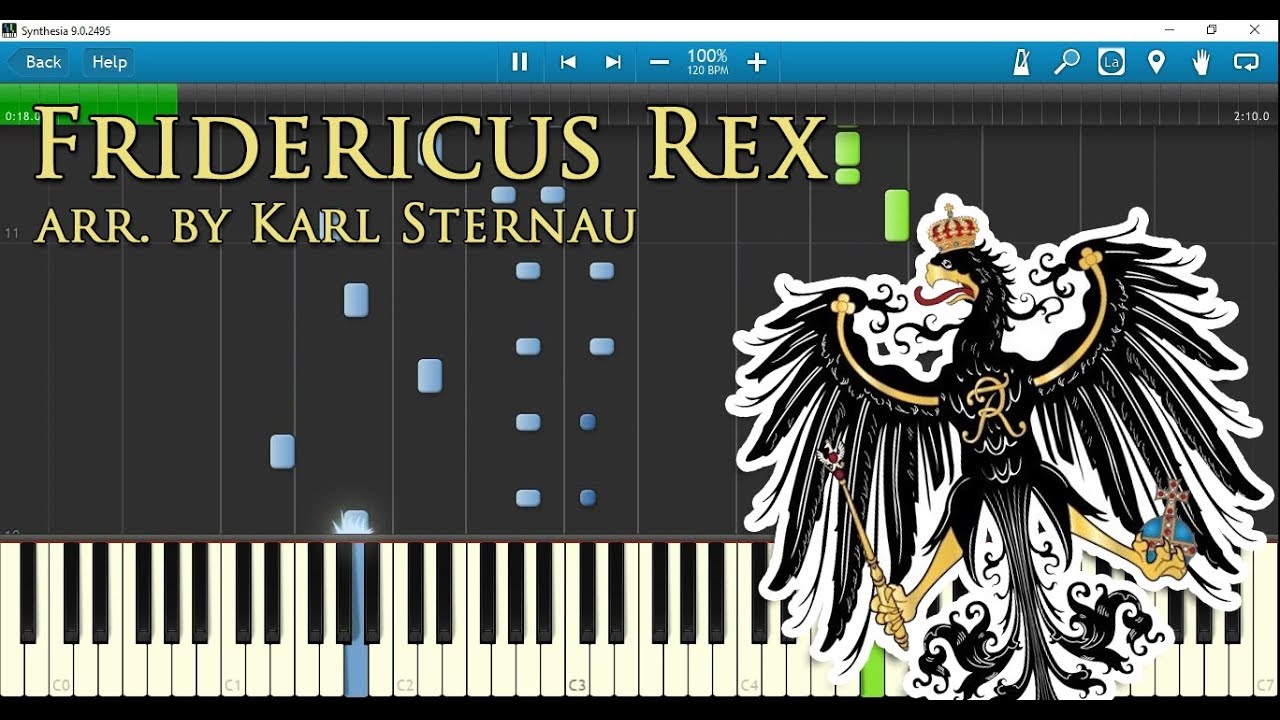 Fridericus Rex Grenadiermarsch (piano arr. by Karl Sternau) w/ sheet music
