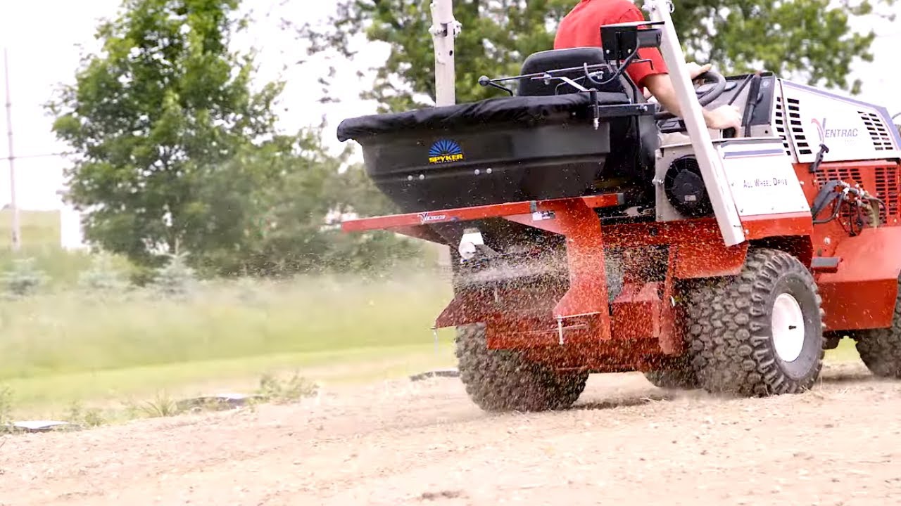 Easy Lawn Seeding and Fertilizing- ES220 Ventrac Broadcast Spreader Simple Start
