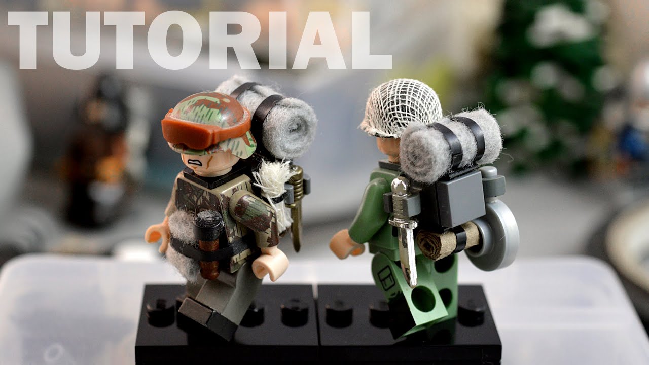 How to Make DETAILED Backpacks for LEGO Military, Castle or Civilian Minifigures (Tutorial)