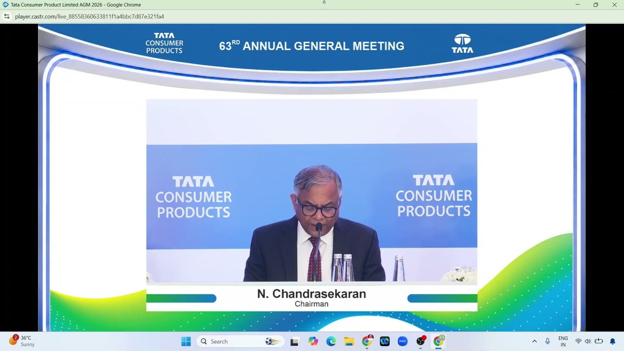 63rd AGM Tata Consumer Ltd as on 10 June 2026