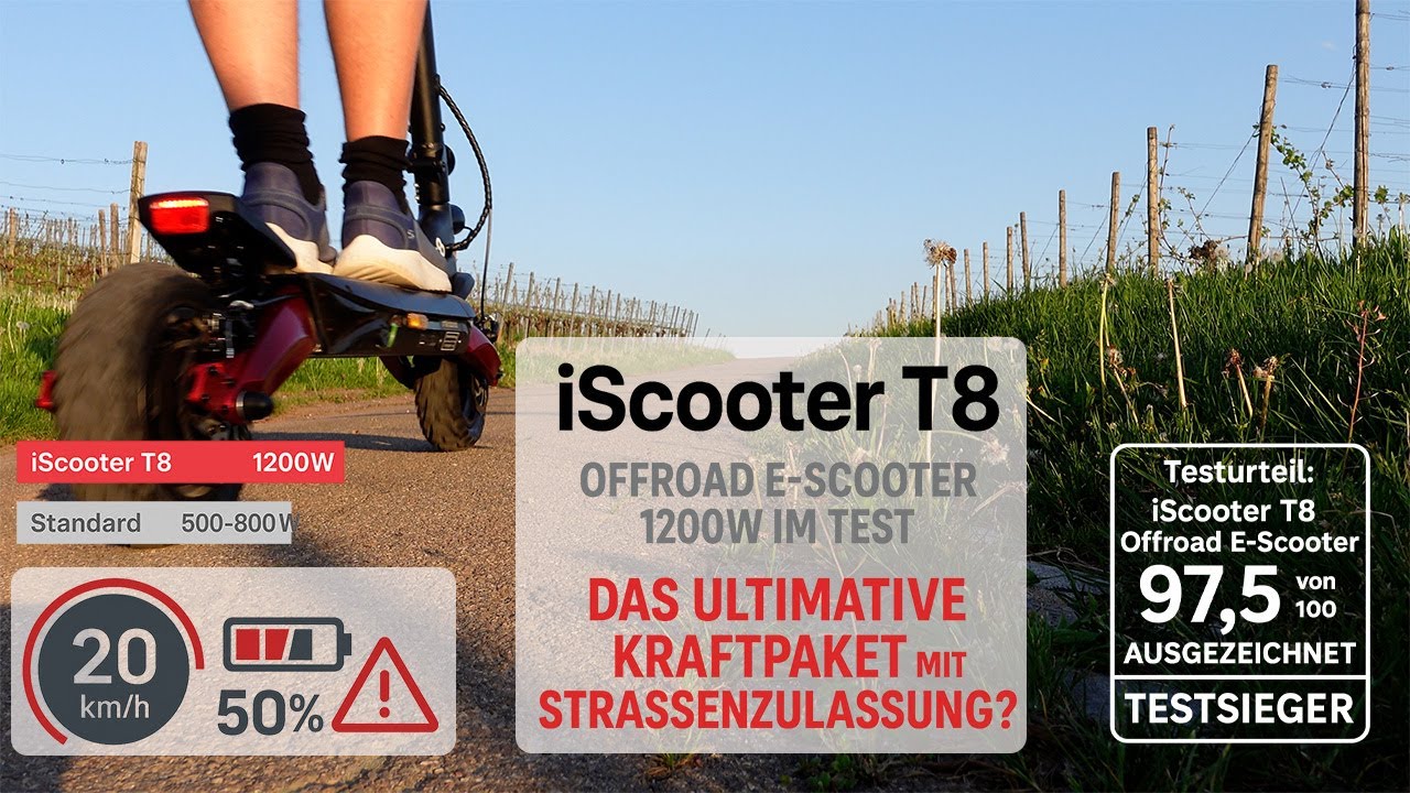 iScooter T8 Test: EXTREMTEST bei 30% Steigung! Das Ergebnis ist VERR&Uuml;CKT!