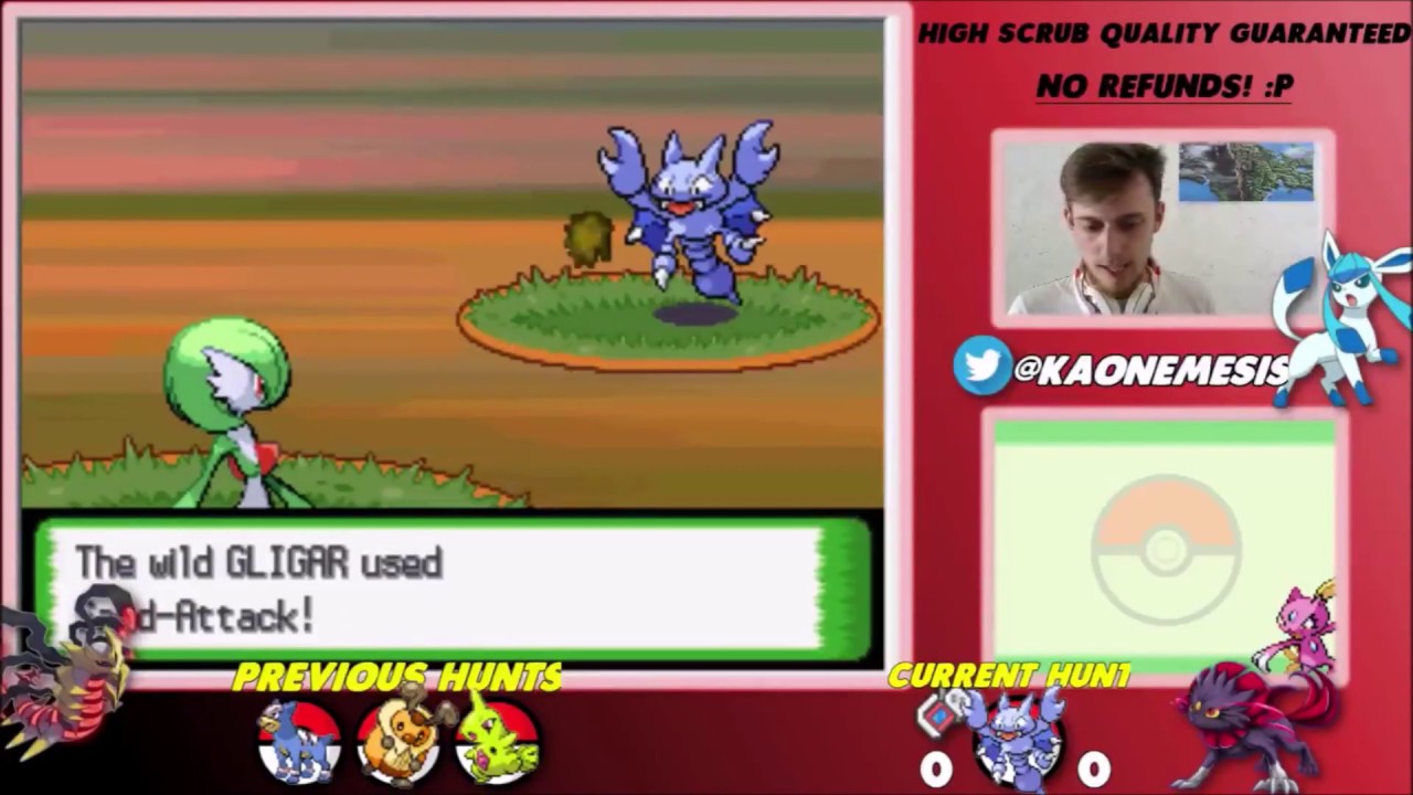 LIVE SHINY GLIGAR - Pok&eacute;mon Platinum Radar Chain of 32