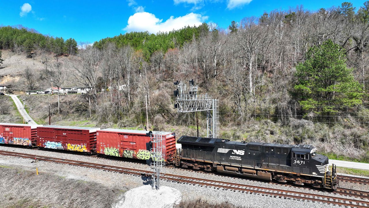 Norfolk Southern 171 taking off in Oakdale Tennessee after A meet