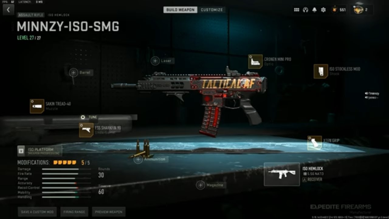 Now the Fasting Killing Weapon in Mw2! (Best ISO Hemlock SMG Class Setup!)