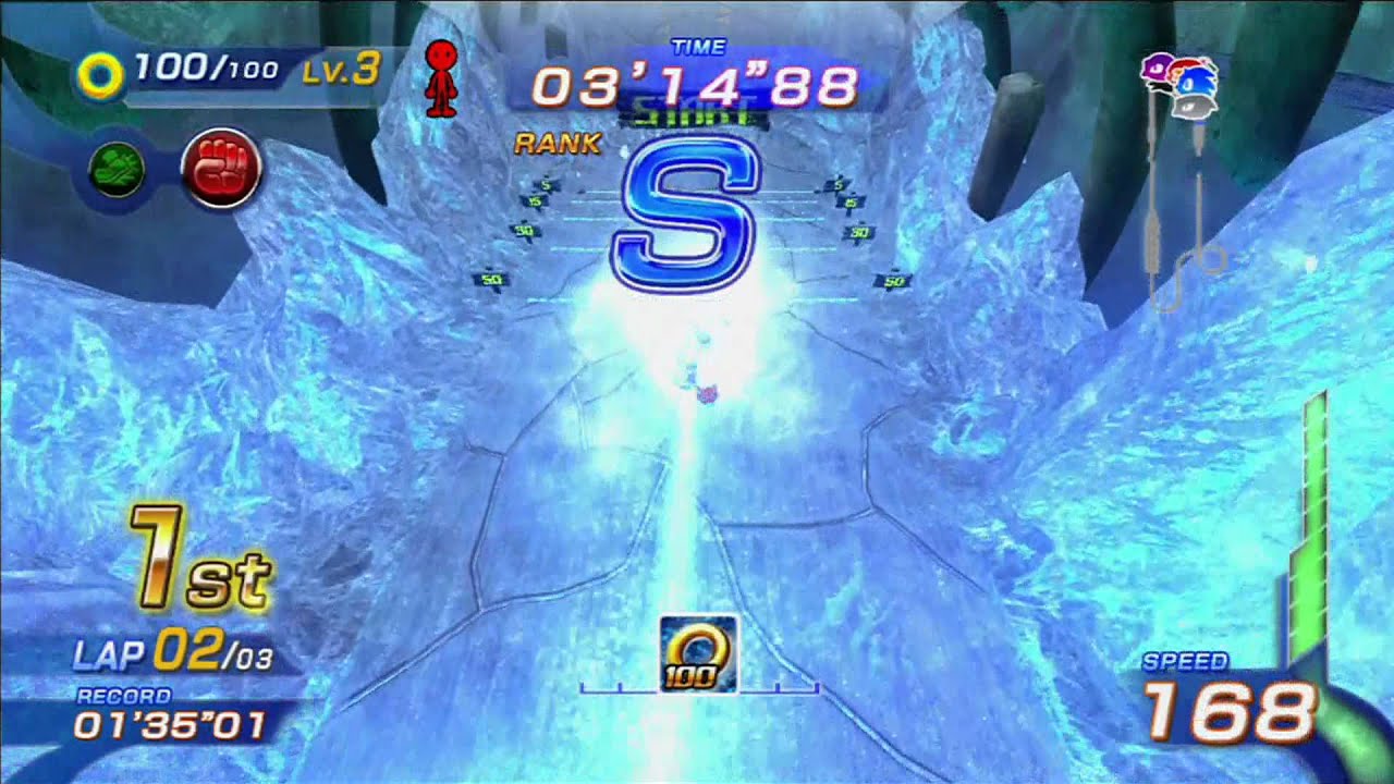 Sonic Free Riders: Frozen Forest (Expert / Free Race) [1080 HD]