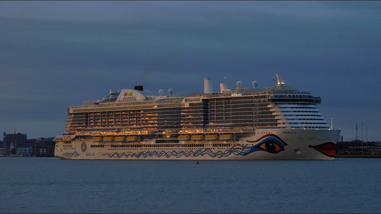 "AIDAnova" departing from Southampton - 18/04/2024