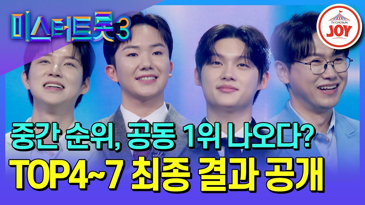 [#미스터트롯3/결승전] 사상 초유의 사태 또 발생🙀 마지막까지 긴장의 끈을 놓칠 수 없다! 과연 4위부터 7위의 주인공은? #TV조선조이 (TV CHOSUN 250313 방송)