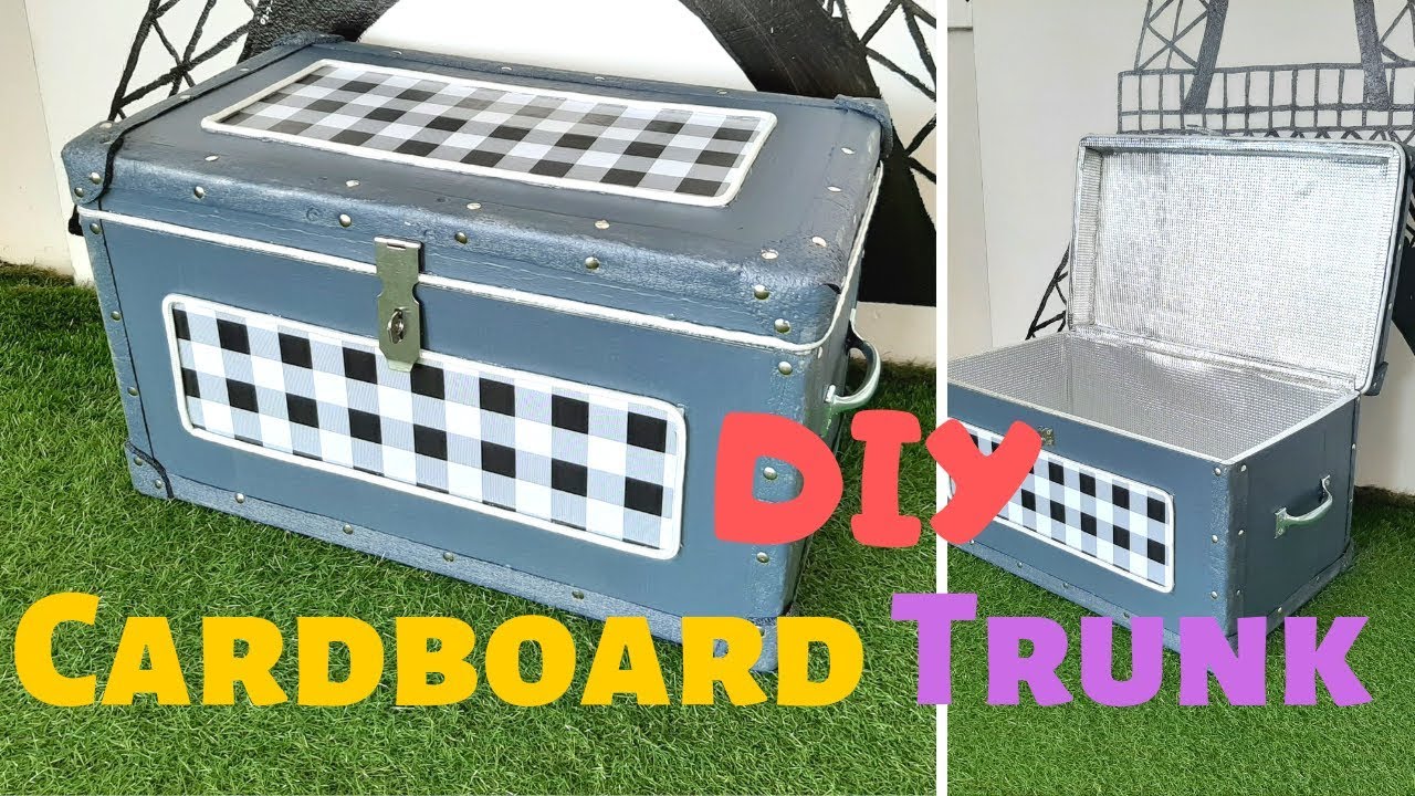DIY Cardboard Storage Trunk /Box | Best out of waste Idea