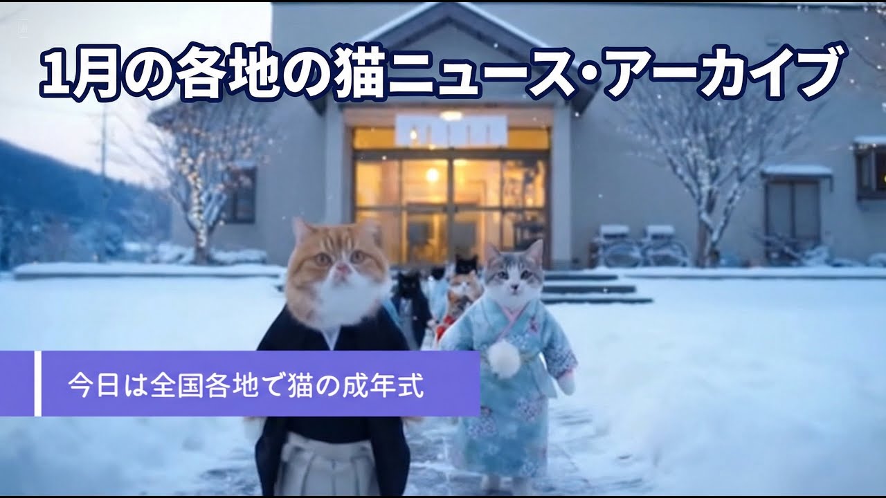 本日1月12日は猫の成年式、全国で成年を迎えた猫たち。