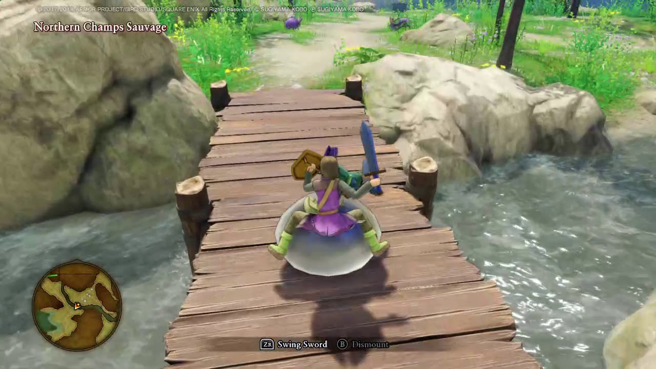 Dragon Quest 11 Riding a Slime