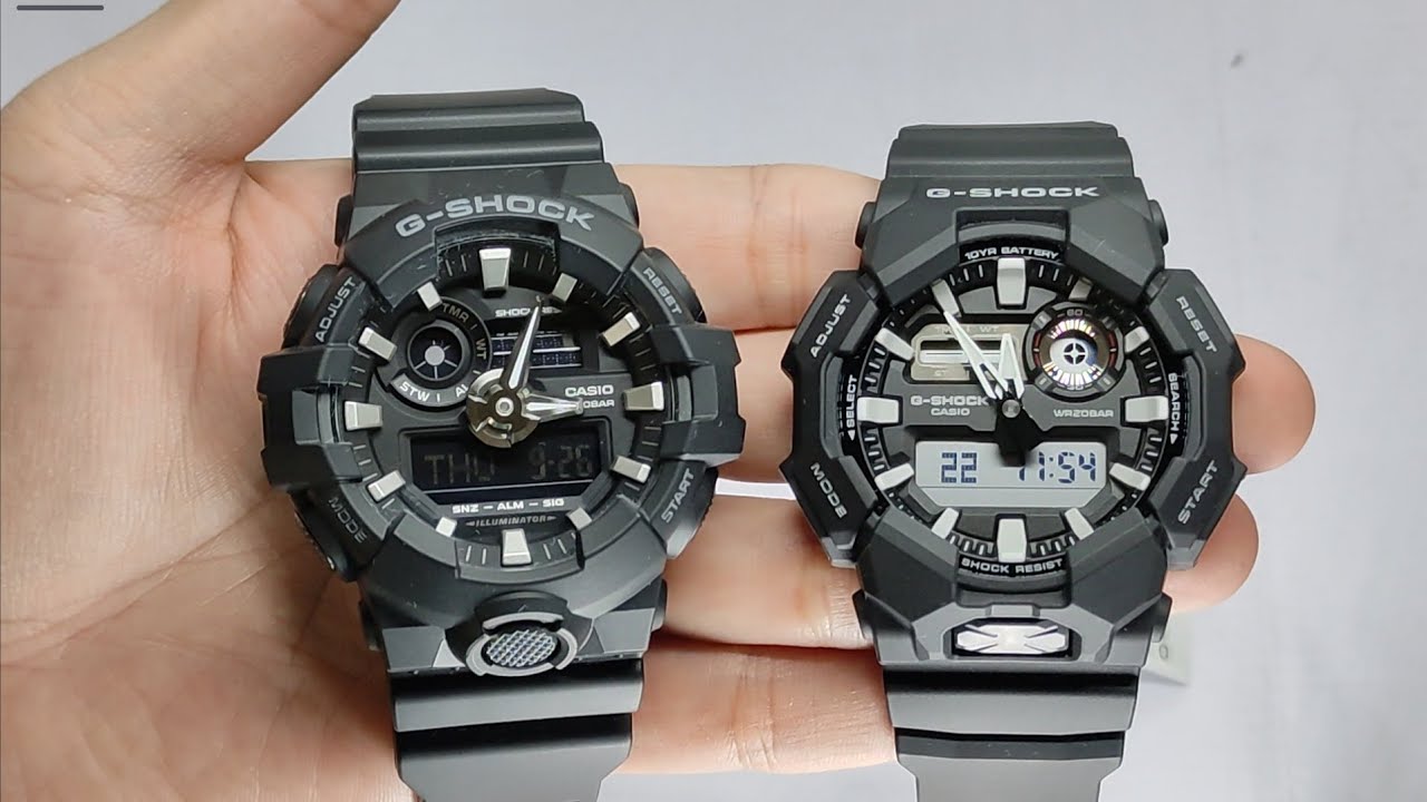 Casio G-Shock GA-700-1B vs Casio G-Shock GA-010-1A