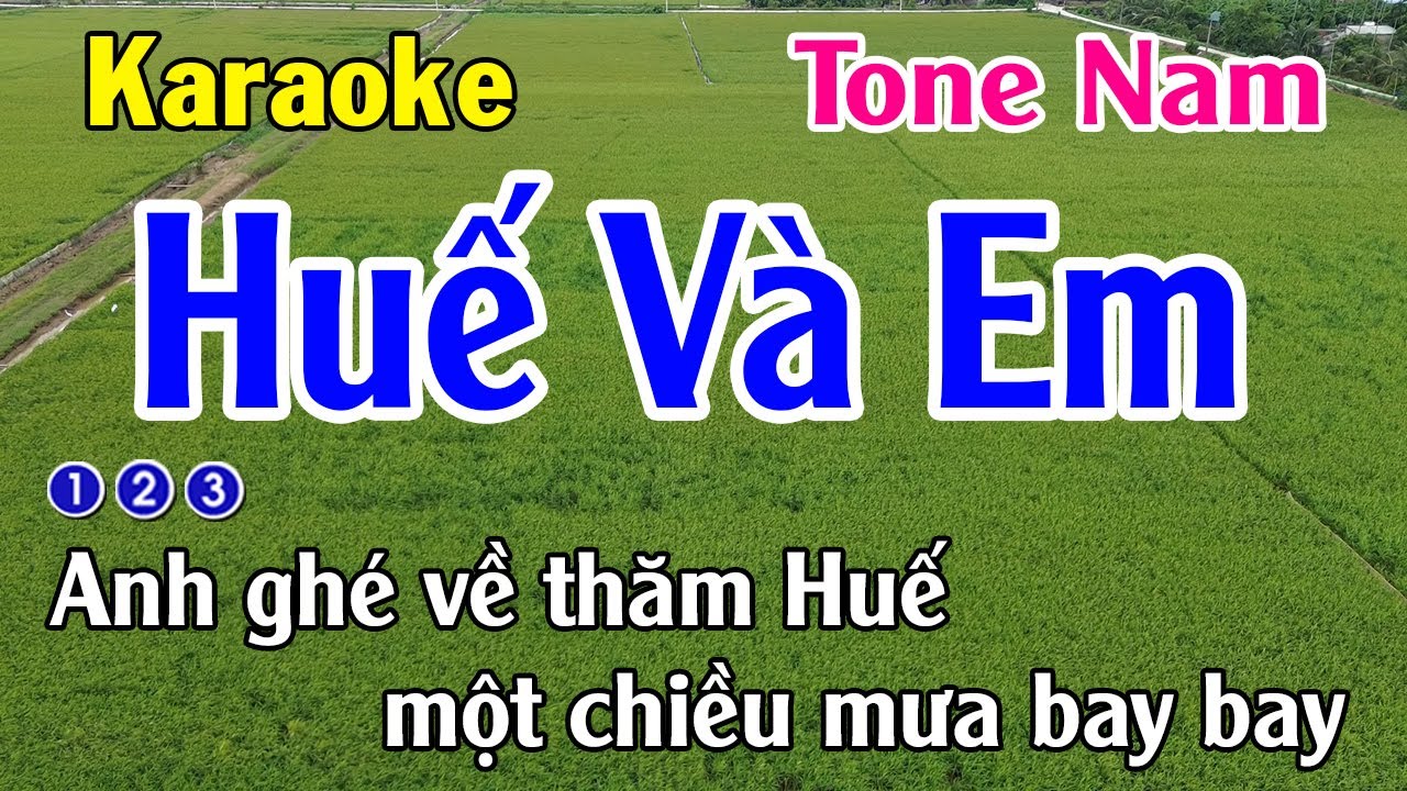 Huế Và Em Karaoke Tone Nam - Nhạc Sống - Nhật Dũng KB