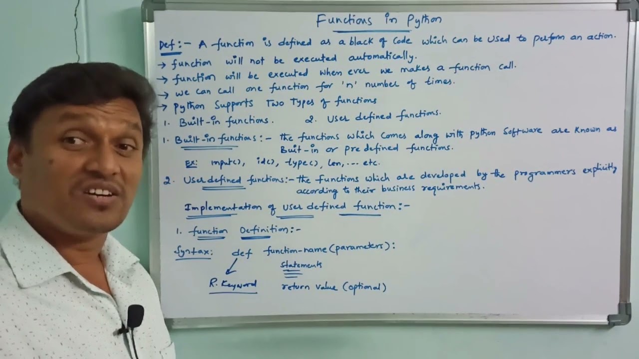 Functions in Python | Python Functions | Functions | Python Programming | Telugu