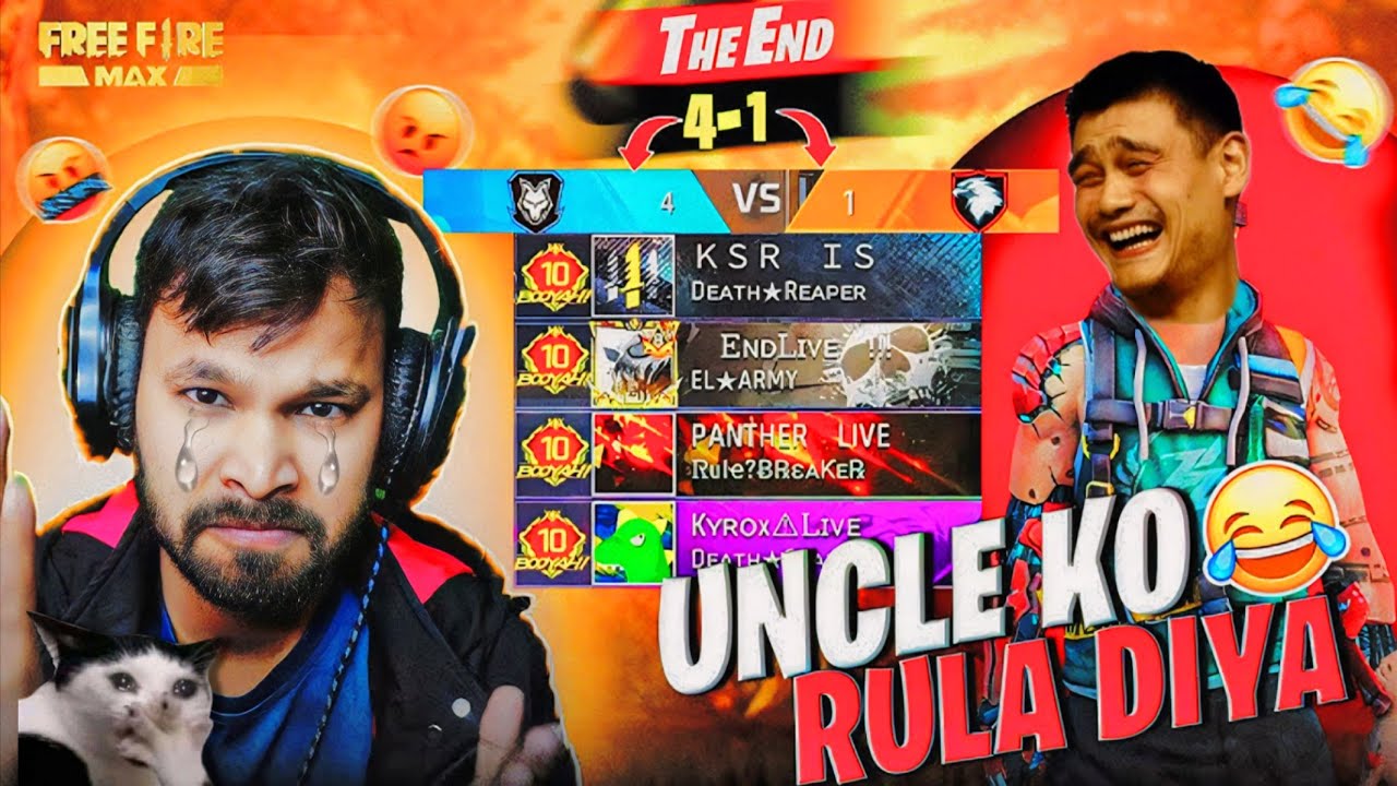UNCLE KO RULA DIYA 😂 || Rendom Matching for Uncle YOUTUBER 🔥 ||#freefirelive