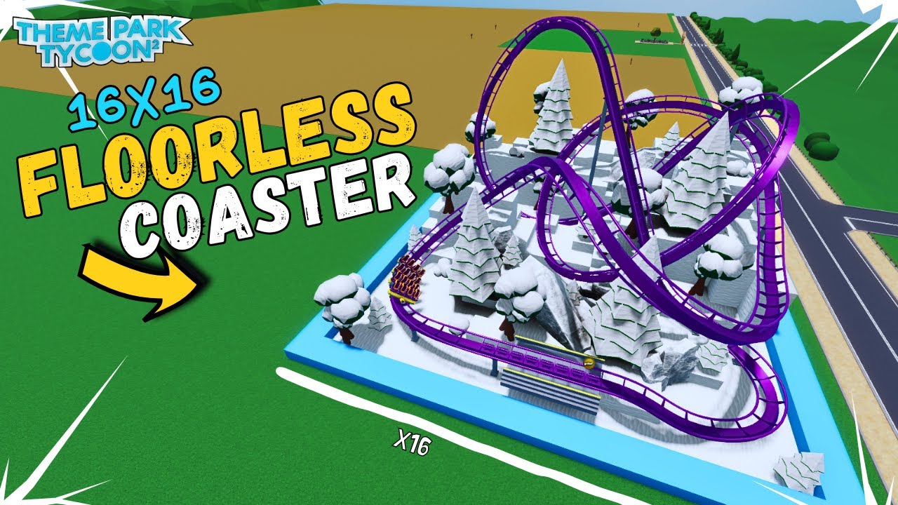Can I Build the FLOORLESS COASTER in a 16x16 space? | Theme park Tycoon 2 🎢