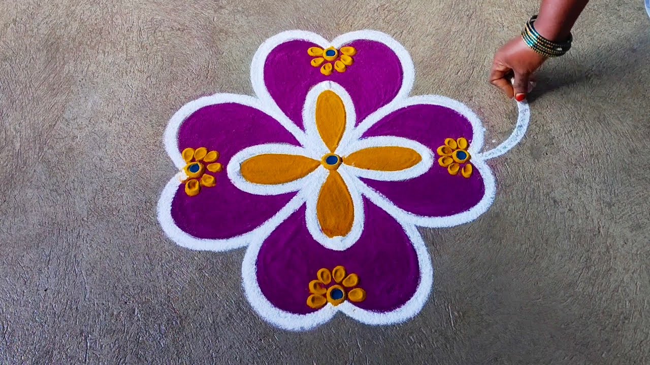 Beautiful rangoli azhagiya kolam ❤️❤️