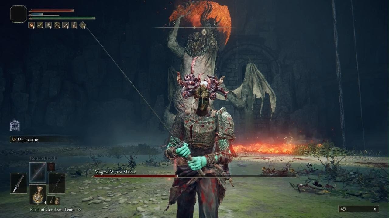 Magma Wyrm Makar [Rl1, NG+, No Hit, +0 Weapon]