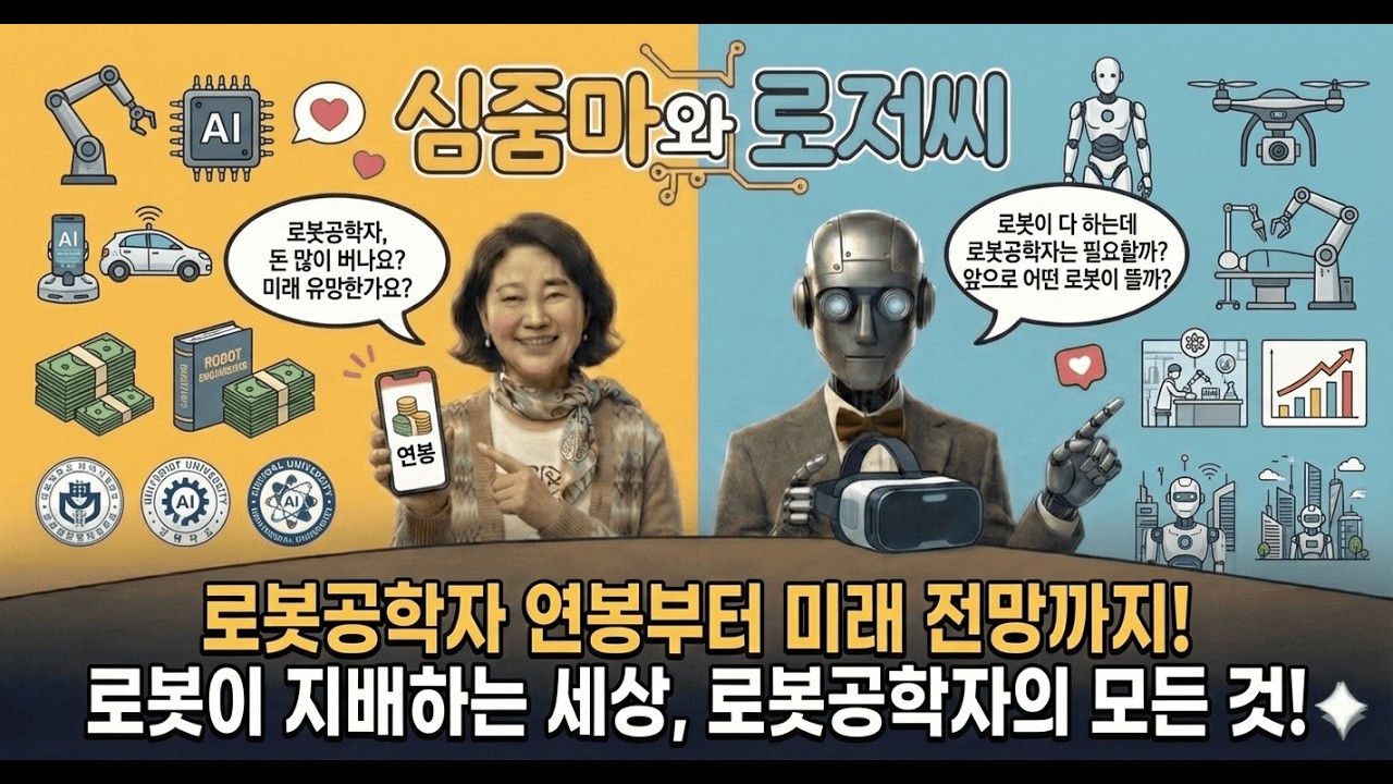 [심줌마와 로저씨] Ep 5. 로봇공학자, 먹고 살 만할까? 진로 루트와 연봉현실 고백