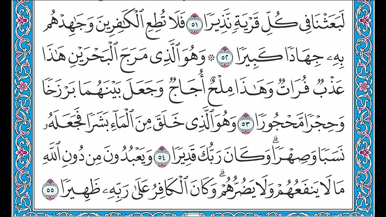 القران كامل بصوت الشيخ الشيخ فارس عباد - الجزء التاسع عشر