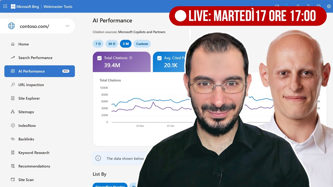 AI Performance nel Bing Webmaster Tools e altre SEO/AI News