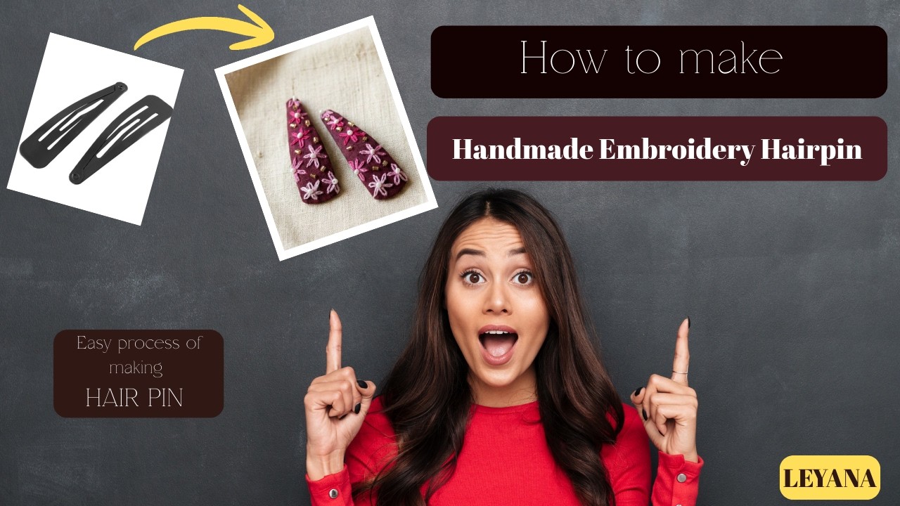 DIY Hair Clips Tutorial | Handmade Floral Hairpin | Step by Step Process 🌸✨@Leyana19 #shortvideo