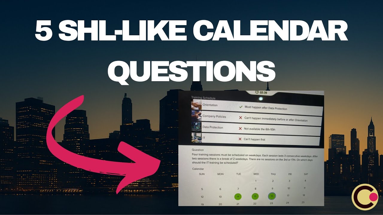 SHL Calendar: 5 SHL-Like Questions (Practice Test + Answers)