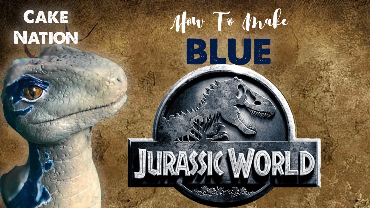 CAKE NATION |How To Make A Fondant Velociraptor Blue Cake topper from Jurassic World Dinosaur Cake